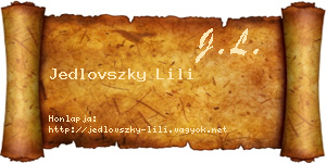 Jedlovszky Lili névjegykártya
