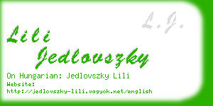 lili jedlovszky business card